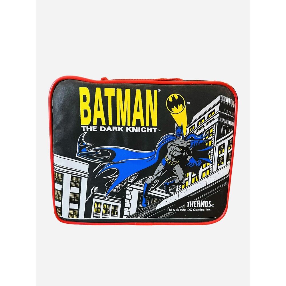 Batman New Vintage Lunch Kit & Thermos Dark Knight Insulated Soft 1991 DC Comics